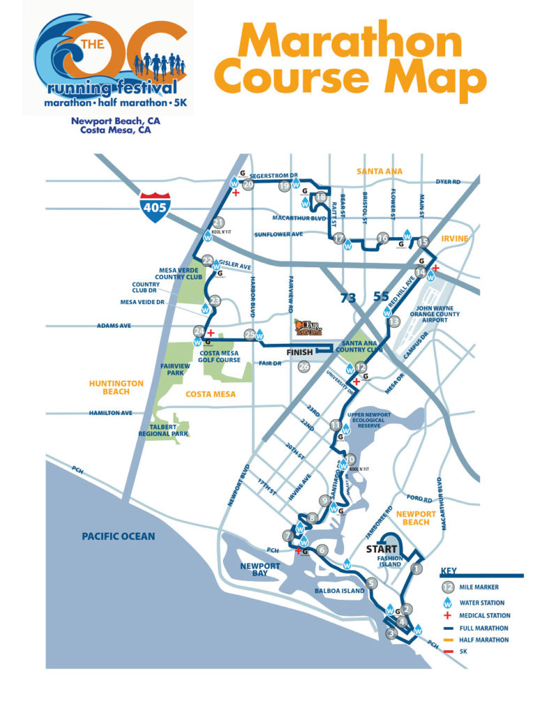 OC Marathon Course Map SDCCU OC Marathon OC Half Marathon & 5k