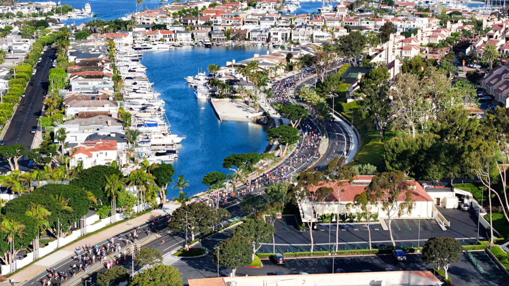 Aerial view of race course