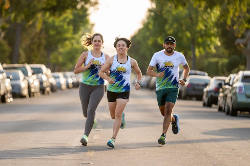 Runners running