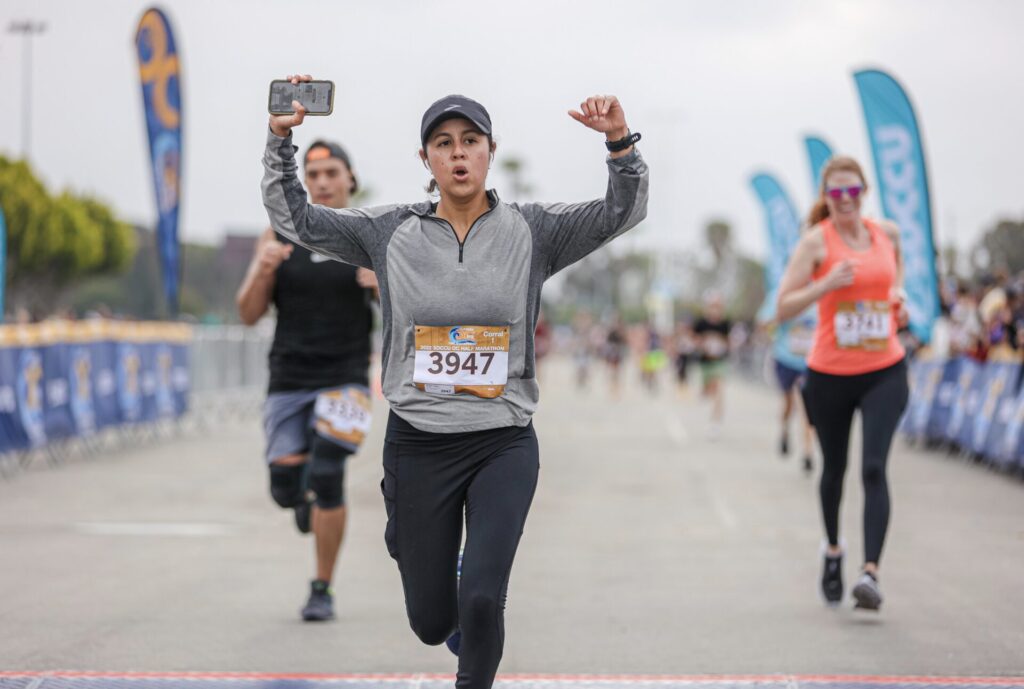 Running a marathon