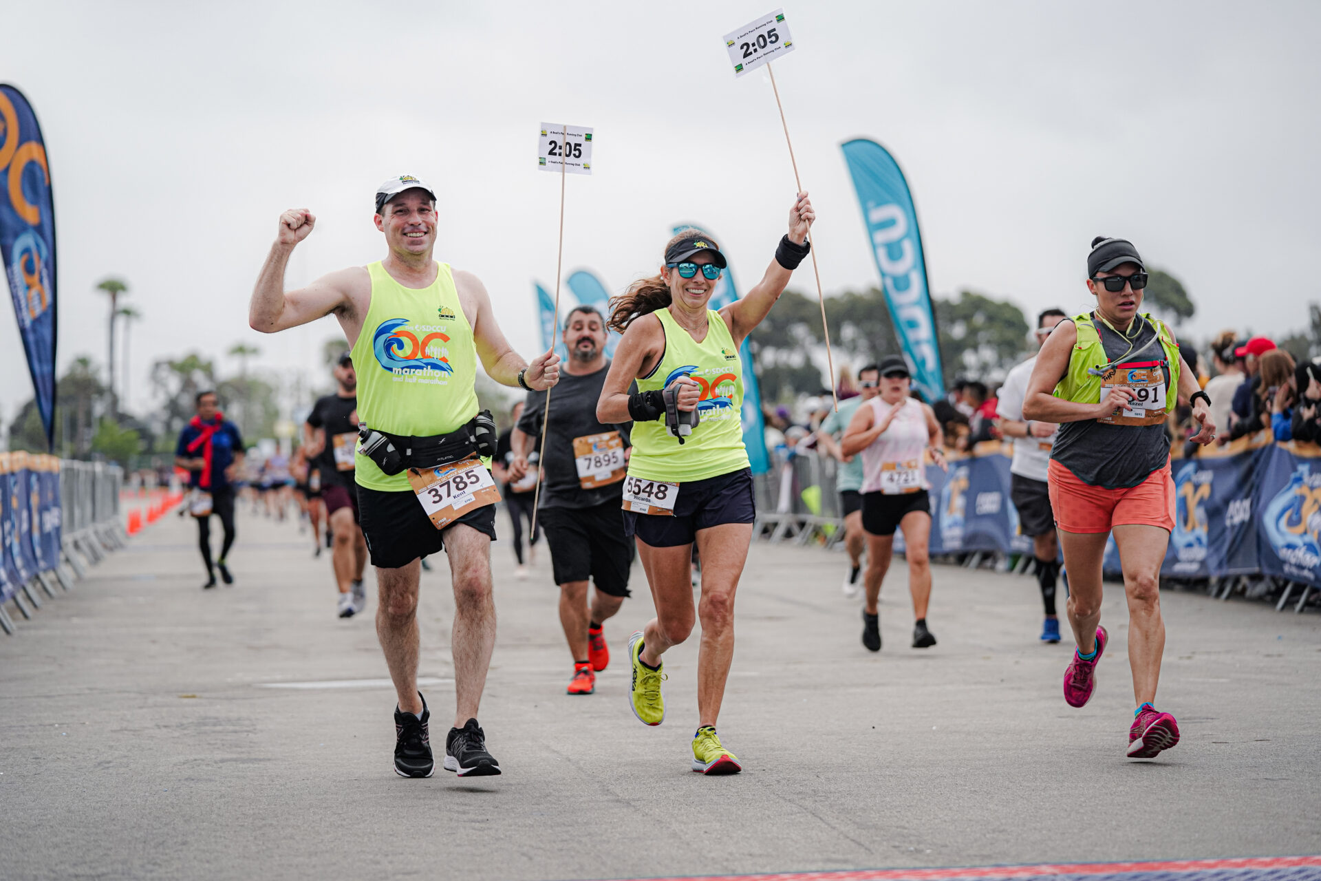 smiling active runners